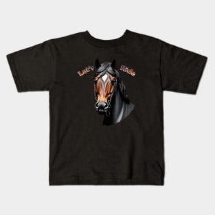 Let's Ride - Horse Kids T-Shirt